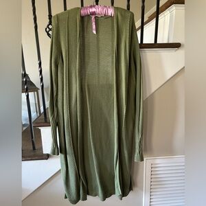 Olive Green Loft Cardigan/Duster Size M